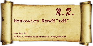 Moskovics Renátó névjegykártya